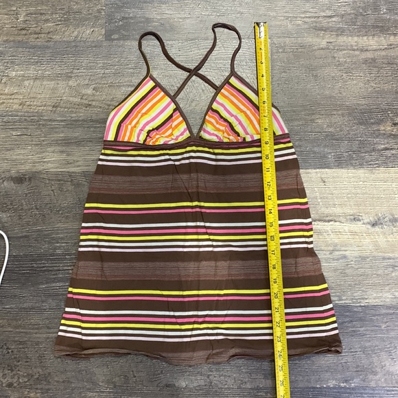 Billabong Tank - Size Large but Fits like a Small Brown / Yellow / Pink - Picture 6 of 6
